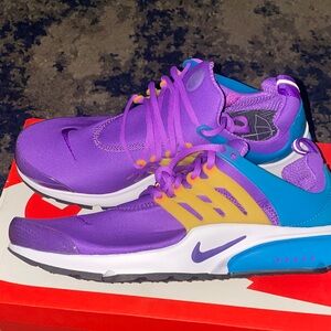 Vibrant Purple and Blue Sneakers